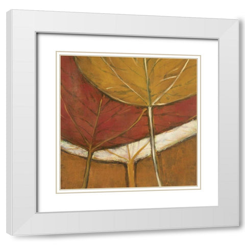 September Song II White Modern Wood Framed Art Print with Double Matting by Davies, Susan