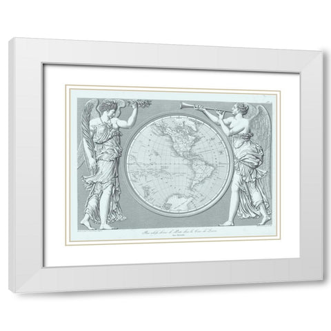 Century Classic II White Modern Wood Framed Art Print with Double Matting by Baltard, Emile