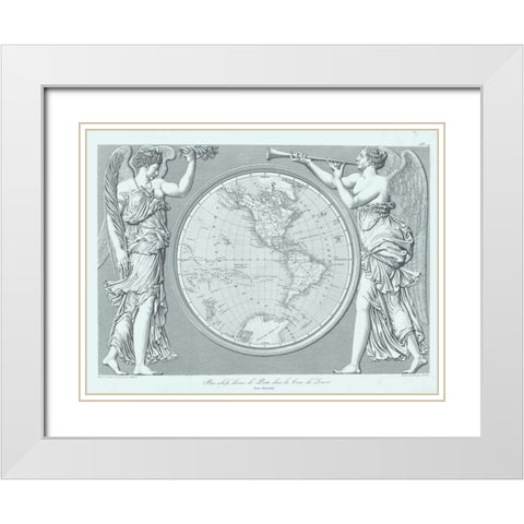 Century Classic II White Modern Wood Framed Art Print with Double Matting by Baltard, Emile