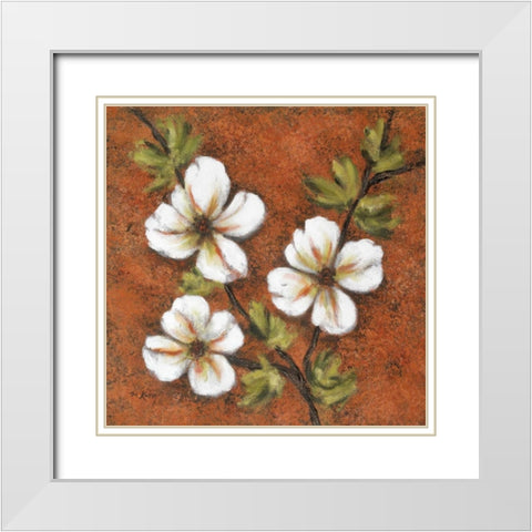 Natchez Mood I White Modern Wood Framed Art Print with Double Matting by King, Michael