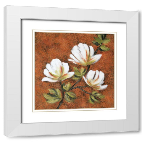 Natchez Mood II White Modern Wood Framed Art Print with Double Matting by King, Michael