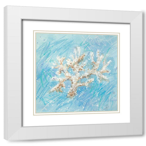 La Mer B White Modern Wood Framed Art Print with Double Matting by Sic, Jerry