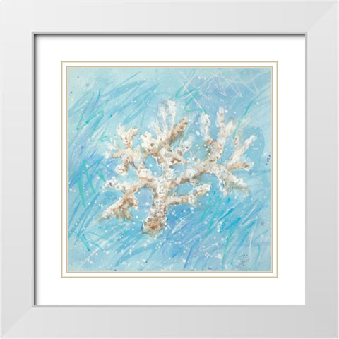 La Mer B White Modern Wood Framed Art Print with Double Matting by Sic, Jerry