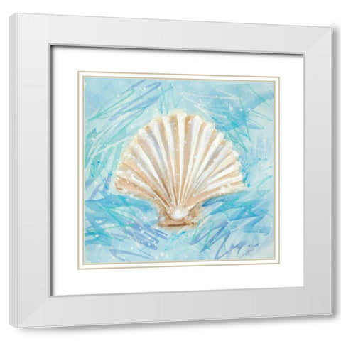 La Mer D White Modern Wood Framed Art Print with Double Matting by Sic, Jerry