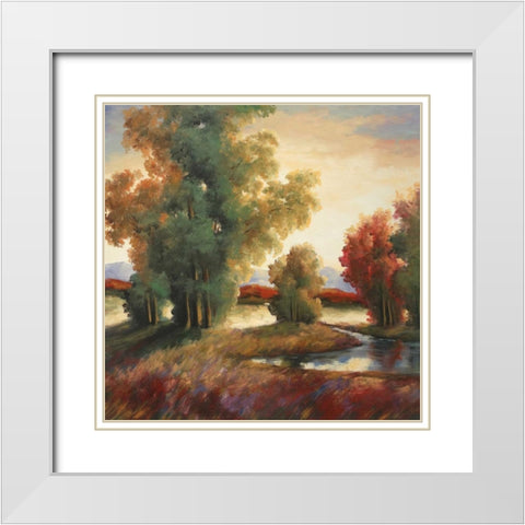 Sullivans Creek I White Modern Wood Framed Art Print with Double Matting by Rogers, Adam
