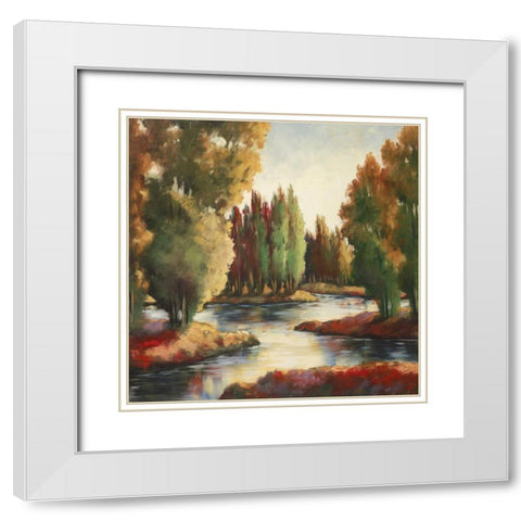 Sullivans Creek II White Modern Wood Framed Art Print with Double Matting by Rogers, Adam