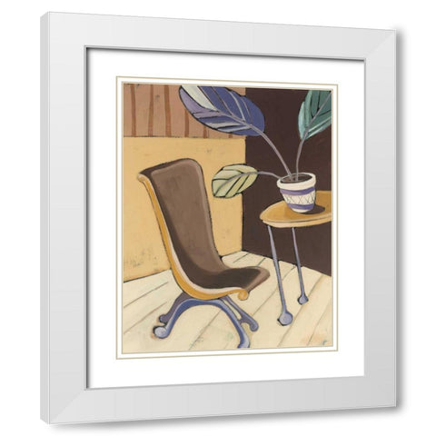 Divine Design I White Modern Wood Framed Art Print with Double Matting by Paschal, Irene