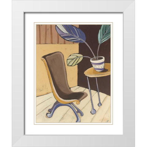 Divine Design I White Modern Wood Framed Art Print with Double Matting by Paschal, Irene