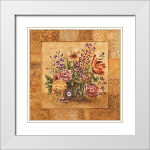 Firenze Sampler II White Modern Wood Framed Art Print with Double Matting by King, Michael