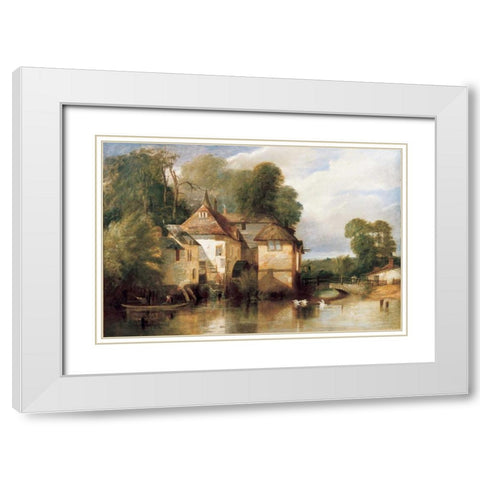 Arundel Mill White Modern Wood Framed Art Print with Double Matting by Pyne| James Baker