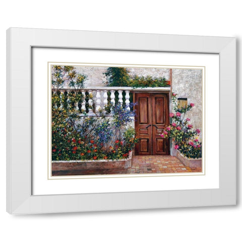 Casa Blanca White Modern Wood Framed Art Print with Double Matting by Duvall, Roger