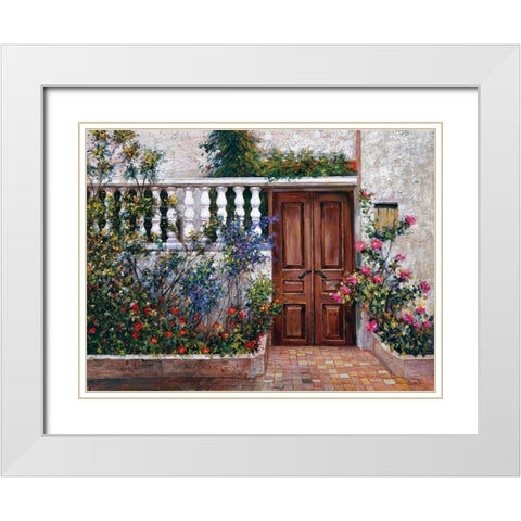 Casa Blanca White Modern Wood Framed Art Print with Double Matting by Duvall, Roger
