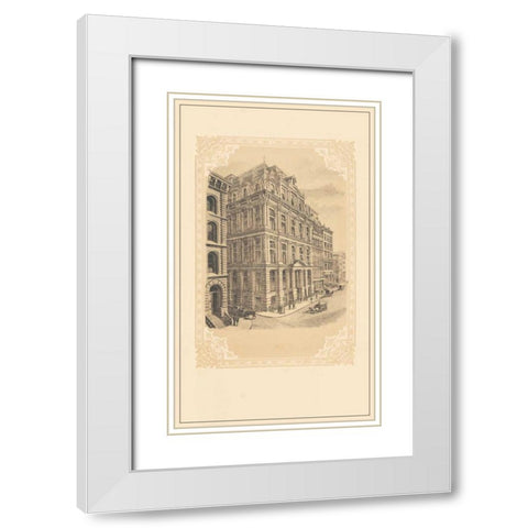Broadway and 29th White Modern Wood Framed Art Print with Double Matting by Old New York