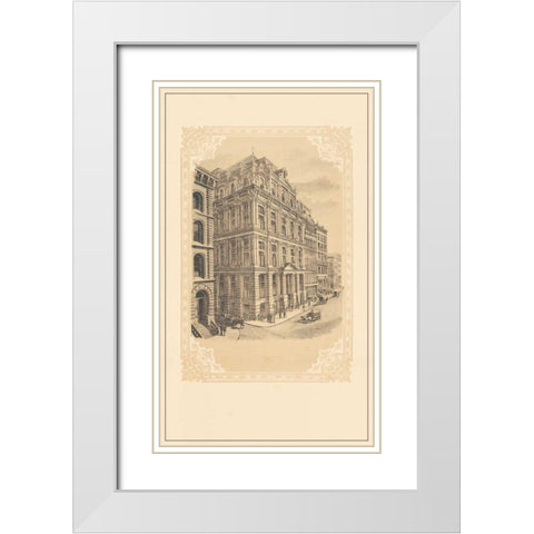 Broadway and 29th White Modern Wood Framed Art Print with Double Matting by Old New York