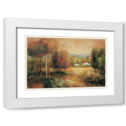 Lazy Afternoon Berkshires White Modern Wood Framed Art Print with Double Matting by Rogers, Adam