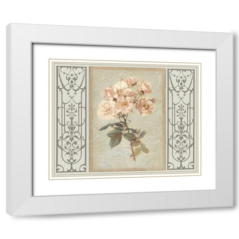 Heritage Roses II White Modern Wood Framed Art Print with Double Matting by Chilton, Sarah E.