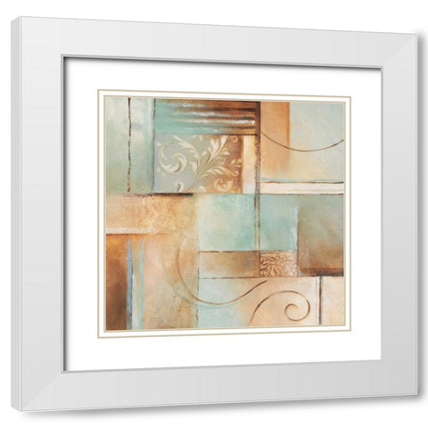 Legacy I White Modern Wood Framed Art Print with Double Matting by King, Michael