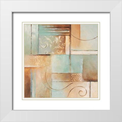 Legacy I White Modern Wood Framed Art Print with Double Matting by King, Michael