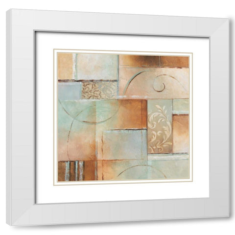 Legacy II White Modern Wood Framed Art Print with Double Matting by King, Michael