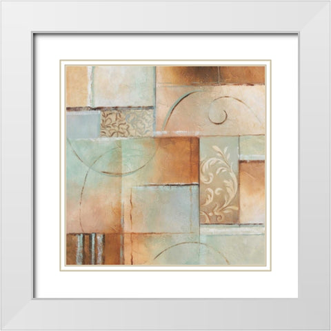Legacy II White Modern Wood Framed Art Print with Double Matting by King, Michael