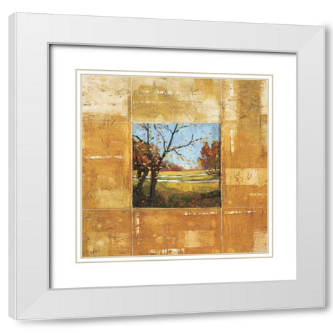 Terranova I White Modern Wood Framed Art Print with Double Matting by Alexander, Zachary
