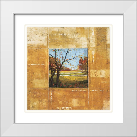 Terranova I White Modern Wood Framed Art Print with Double Matting by Alexander, Zachary