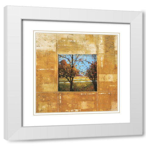 Terranova II White Modern Wood Framed Art Print with Double Matting by Alexander, Zachary