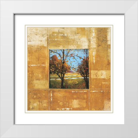 Terranova II White Modern Wood Framed Art Print with Double Matting by Alexander, Zachary