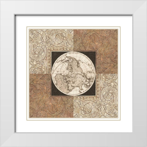 Worldly Perspective I White Modern Wood Framed Art Print with Double Matting by Bannister, Cory