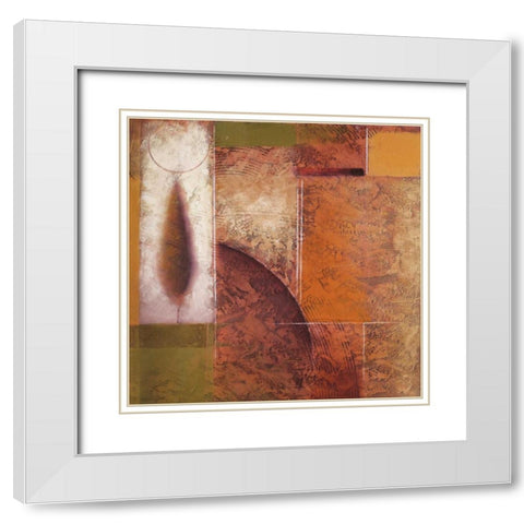 Sympatico I White Modern Wood Framed Art Print with Double Matting by Bannister, Cory