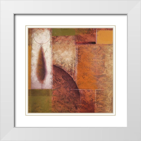 Sympatico I White Modern Wood Framed Art Print with Double Matting by Bannister, Cory