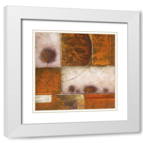 Sympatico II White Modern Wood Framed Art Print with Double Matting by Bannister, Cory