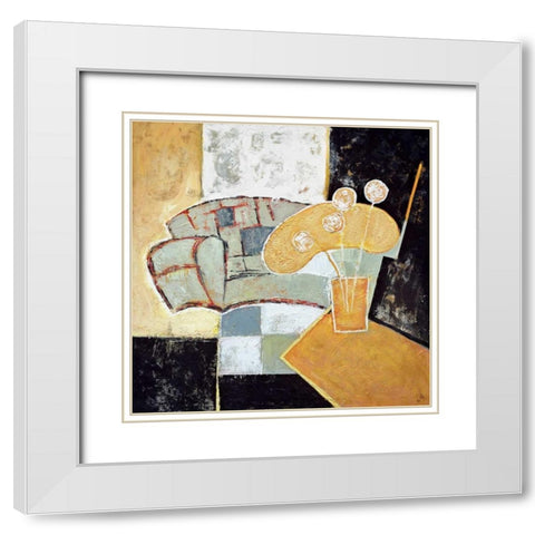 Metropolitan View White Modern Wood Framed Art Print with Double Matting by Roth, Jack