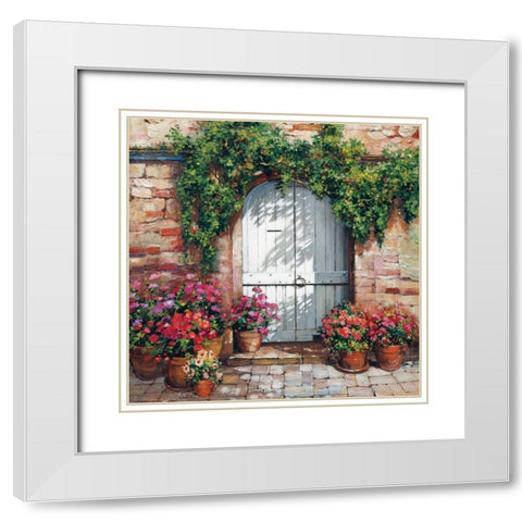 Stone Stairway Petites A White Modern Wood Framed Art Print with Double Matting by Duvall, Roger