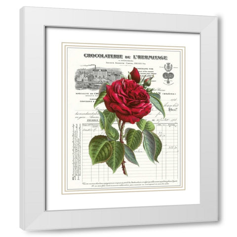 Heirloom Roses A White Modern Wood Framed Art Print with Double Matting by Chilton, Sarah E