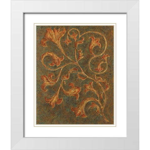 Go for Baroque I White Modern Wood Framed Art Print with Double Matting by Shelby, Judy