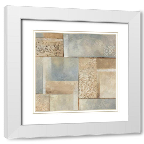 Gramercy Park I White Modern Wood Framed Art Print with Double Matting by King, Michael