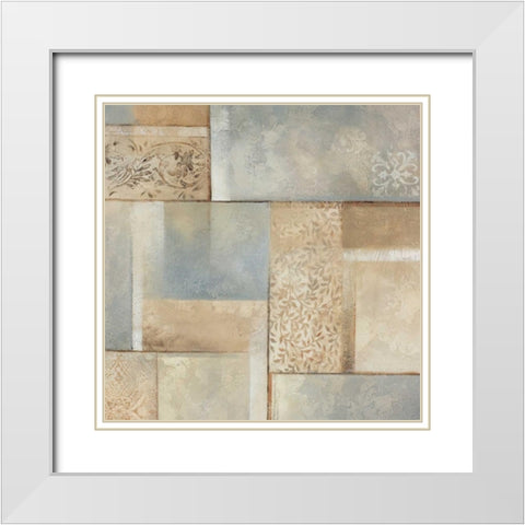 Gramercy Park I White Modern Wood Framed Art Print with Double Matting by King, Michael