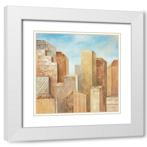Urban Archaeologist I White Modern Wood Framed Art Print with Double Matting by King, Michael