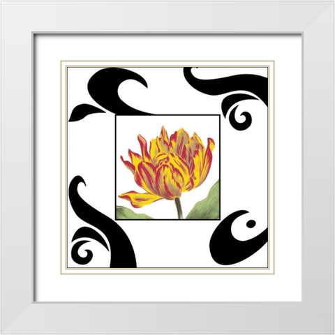 Enchanted Evening I White Modern Wood Framed Art Print with Double Matting by Davies, Susan