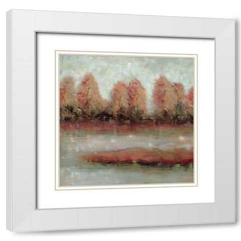 Tamarac Shores II White Modern Wood Framed Art Print with Double Matting by Roth, Jack