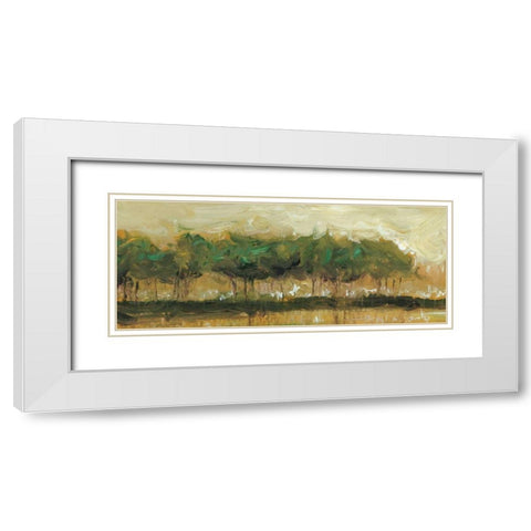 Tiverton Panel I White Modern Wood Framed Art Print with Double Matting by Roth, Jack