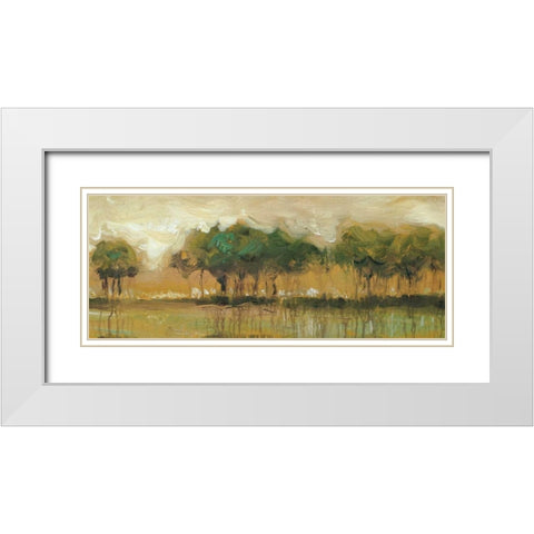 Tiverton Panel II White Modern Wood Framed Art Print with Double Matting by Roth, Jack
