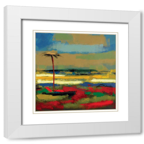 Gold Coast I White Modern Wood Framed Art Print with Double Matting by DeChino, Elya