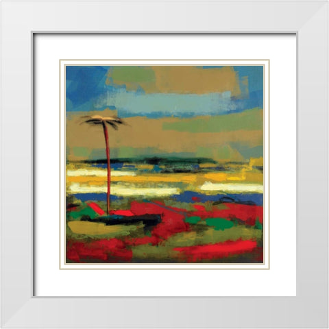 Gold Coast I White Modern Wood Framed Art Print with Double Matting by DeChino, Elya