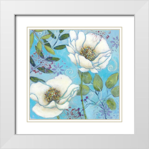 Jaipur I White Modern Wood Framed Art Print with Double Matting by King, Michael