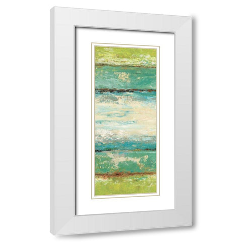Earth, Water, Sky I White Modern Wood Framed Art Print with Double Matting by King, Michael