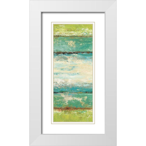 Earth, Water, Sky I White Modern Wood Framed Art Print with Double Matting by King, Michael