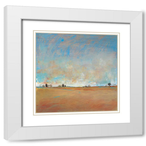 Lands End White Modern Wood Framed Art Print with Double Matting by Rogers, Adam