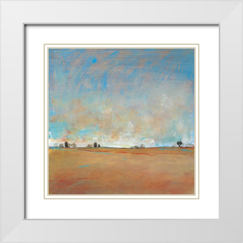 Lands End White Modern Wood Framed Art Print with Double Matting by Rogers, Adam